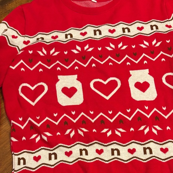 Limited Edition Vintage Nutella Holiday Red Crewneck Sweater for Men XL - Picture 3 of 8